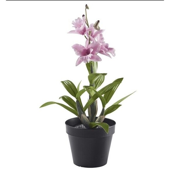 New! Artificial Pink Orchid Plant Beautiful Flowers Faux Plant Indoor Outdoor - Picture 4 of 9